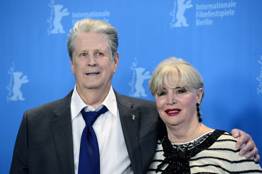 Brian Wilson and his wife Melinda Ledbetter pose for photographers during the photocall for the film 